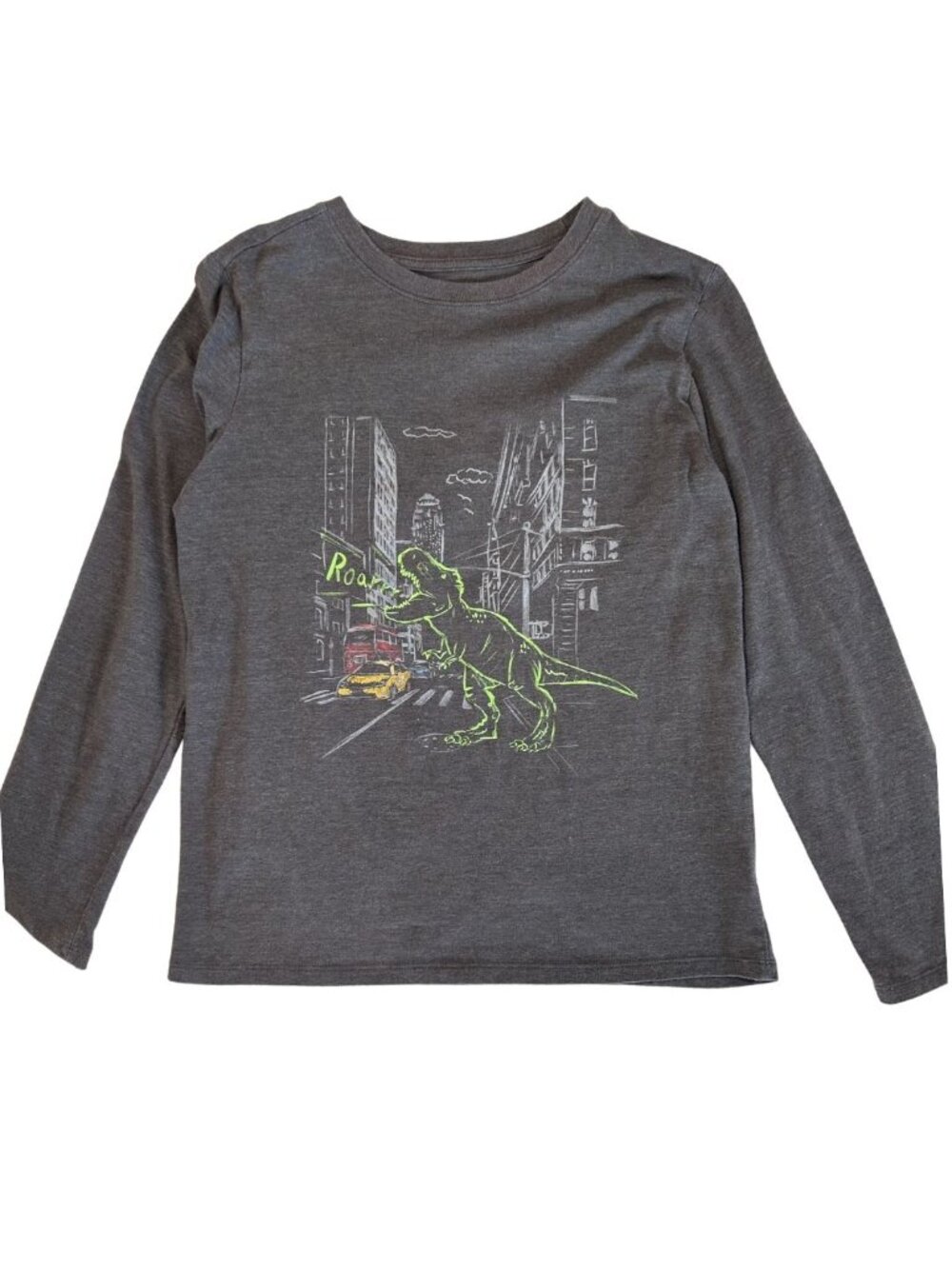 Cat & Jack Dino City Shirt, size lg 12/14